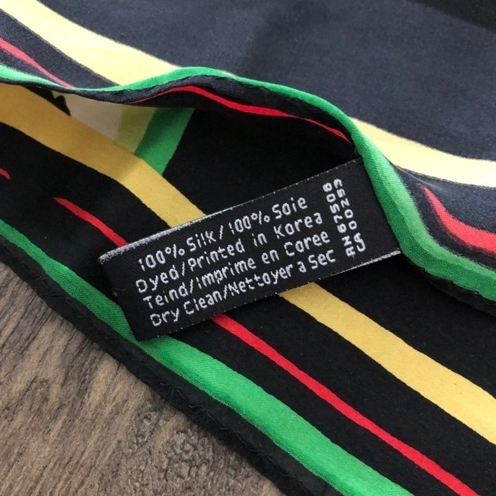 Jones New York Silk‎ Square Floral Scarf Black Red - Picture 3 of 5